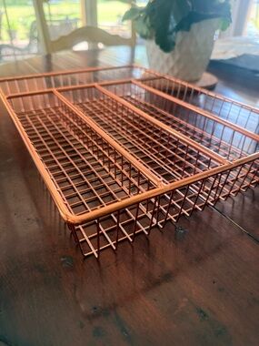 Heavy-duty rose gold drawer organizer